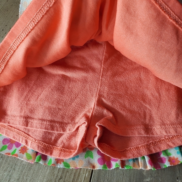 Nickelodeon Coral Colorful Floral Mesh Overlay Baby Girl Skort Size 18m NWOT - Picture 9 of 11